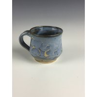 Handgemachte Blaue Keramik-Tasse Steinzeug-Keramik-Teetasse von GKClayworks