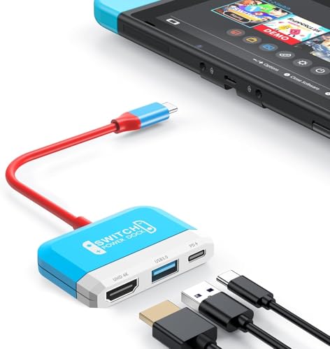 【3 in 1 Mini Switch TV Dock】 4K HDMI, USB 3.0 & 100W USB-C Charging Travel Portable Dock for Switch/OLED/Switch2 von GKEAPZA