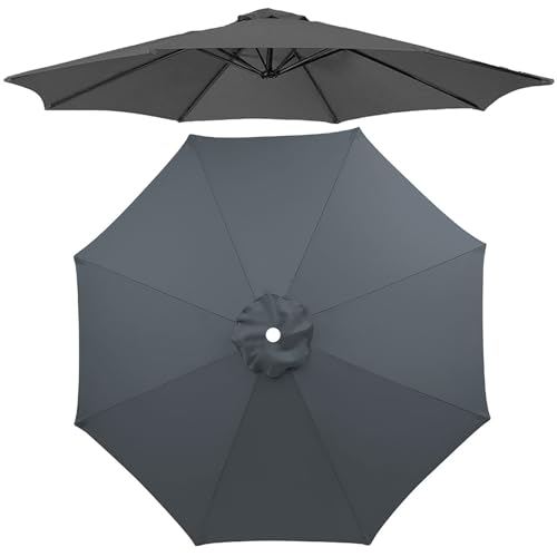 200cm/6.6ft, 270cm/8.9ft, 300cm/9.8ft Ersatz Sonnenschirmdach, Garten Sonnenschirm Ersatzbezug, Ersatz Sonnenschirm Abdeckung, 6 Rippen Cantilever Umbrella Ersatz Tuch (nur Dach)(Color:Gray,Size:200cm von GKGLHSJ