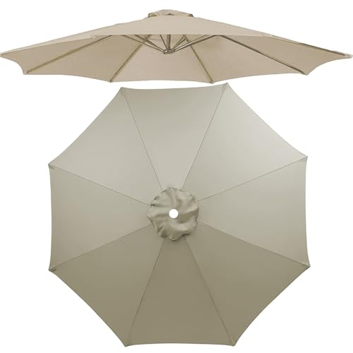 200cm/6.6ft, 270cm/8.9ft, 300cm/9.8ft Ersatz Sonnenschirmdach, Garten Sonnenschirm Ersatzbezug, Ersatz Sonnenschirm Abdeckung, 6 Rippen Cantilever Umbrella Ersatz Tuch (nur Dach)(Color:Topaz,Size:300c von GKGLHSJ