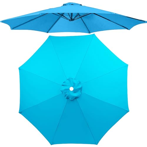 200cm/6.6ft, 270cm/8.9ft, 300cm/9.8ft Ersatz Sonnenschirmdach, Garten Sonnenschirm Ersatzbezug, Ersatz Sonnenschirm Abdeckung, 6 Rippen Cantilever Umbrella Ersatz Tuch (nur Dach)(Color:Lake Blue,Size: von GKGLHSJ