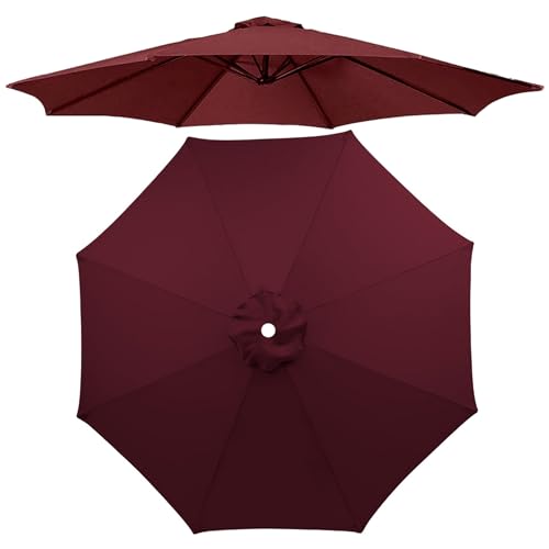 200cm/6.6ft, 270cm/8.9ft, 300cm/9.8ft Ersatz Sonnenschirmdach, Garten Sonnenschirm Ersatzbezug, Ersatz Sonnenschirm Abdeckung, 6 Rippen Cantilever Umbrella Ersatz Tuch (nur Dach)(Color:Wine Red,Size:2 von GKGLHSJ