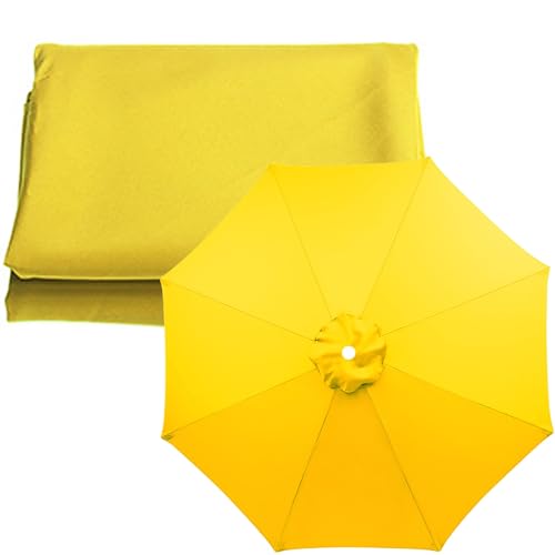 GKGLHSJ 2.0M 2.7M 3.0M + 6 Arme/8 Arme Regenschirm Ersatz Sonnenschirm Baldachin Sonnenschirm Ersatzbezug Stoffbezug Für Gartenschirm Sonnenschirm Ersatz Stoffbezug(Color:Yellow,Size:270cm/6 Ribs) von GKGLHSJ