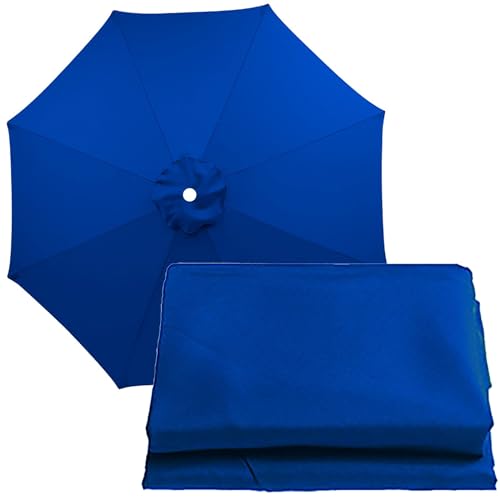GKGLHSJ Sonnenschirm Ersatzbezug, Ersatz Sonnenschirmdach, 200cm/270cm/300cm, 6 Arme/8 Arme, Ersatz-Gartenschirmbezug (ohne Schirmständer)(Color:Treasure Blue,Size:200cm/6 Ribs) von GKGLHSJ