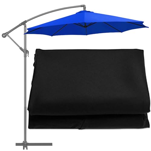 GKGLHSJ Sonnenschirm Ersatzbezug 200cm/270cm/300cm 6 Rippen Garten Sonnenschirm Abdeckung, Regenschirm Ersatztuch (nur Dach)(Color:Black,Size:200cm/6 Ribs) von GKGLHSJ