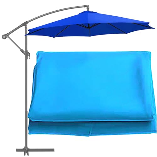 GKGLHSJ Sonnenschirm Ersatzbezug 200cm/270cm/300cm 6 Rippen Garten Sonnenschirm Abdeckung, Regenschirm Ersatztuch (nur Dach)(Color:Lake Blue,Size:200cm/6 Ribs) von GKGLHSJ