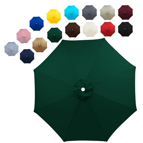 GKGLHSJ Sonnenschirm-Ersatztuch, 2.0m/2.7m/3.0m, 6 Arme/8 Arme, Ersatz-Gartenschirmbezug, Ersatz-Schirmdach, Markttisch-Sonnenschirm-Ersatzdach(Color:Dark Green,Size:200cm/6 Ribs) von GKGLHSJ