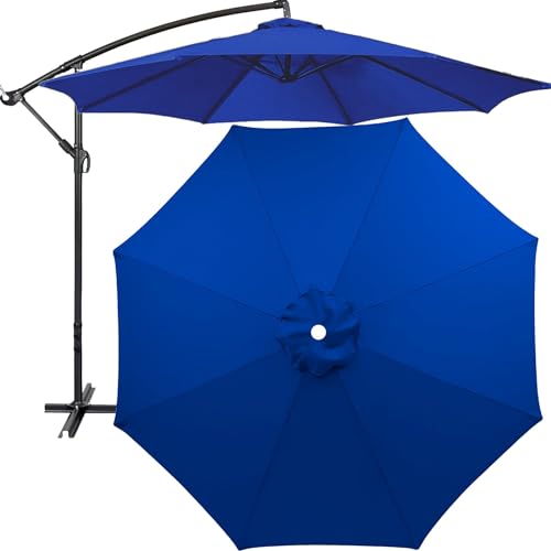 Sonnenschirmabdeckung Regenschirm Ersatz-Überdachung, Ersatz-Schirmdach, Ersatz-Sonnenschirmtuch Für 270cm-8 Arme 300cm-8 Arme (nur Dachdach)(Color:Treasure Blue,Size:300cm/8 ribs) von GKGLHSJ