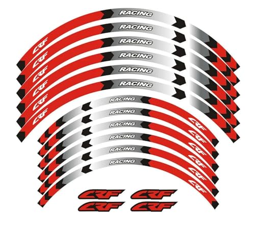 GKHUBJFH Felgenaufkleber Magnete Für CRF300L CRF300L Rally Motorrad Rad Aufkleber Wasserdicht Reflektierende Aufkleber Felgenstreifen(Color 1) von GKHUBJFH