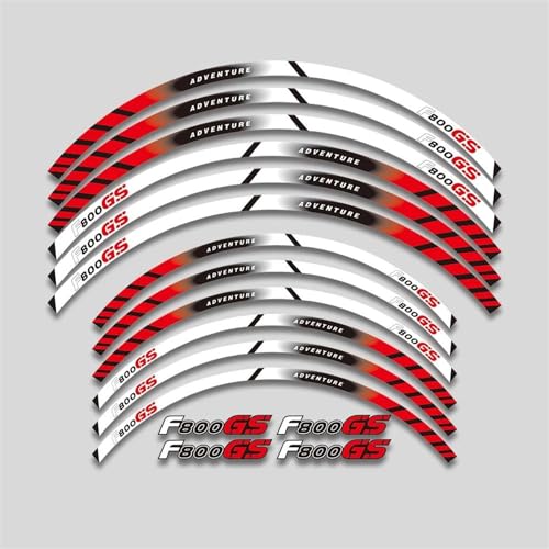 GKHUBJFH Felgenaufkleber Magnete Für F800GS F800 F 800 GS Motorrad Räder Hub Aufkleber Felge Reflektierende Streifen Zubehör Wasserdicht Aufkleber Band Set(C) von GKHUBJFH