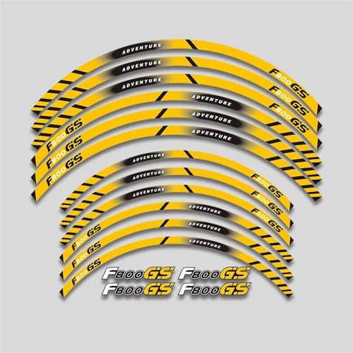 GKHUBJFH Felgenaufkleber Magnete Für F800GS F800 F 800 GS Motorrad Räder Hub Aufkleber Felge Reflektierende Streifen Zubehör Wasserdicht Aufkleber Band Set(D) von GKHUBJFH