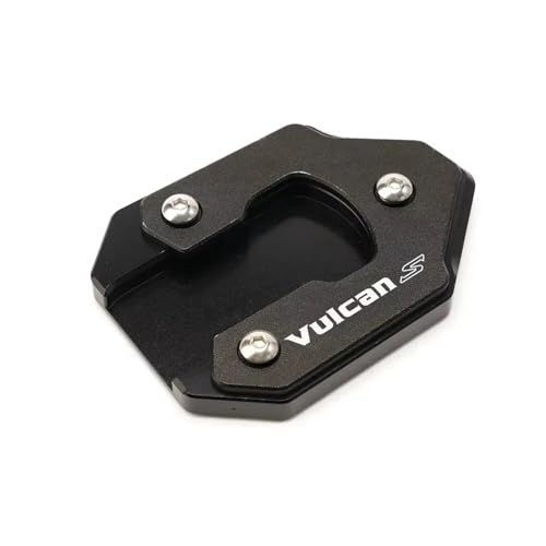 GKHUBJFH Ständerverlängerungspolster Für Vulcan S 650 VN650 2015-2025 2024 2023 Motorrad CNC Kickstand Fuß Seitenständer Verlängerungspolsterplatte(Black) von GKHUBJFH