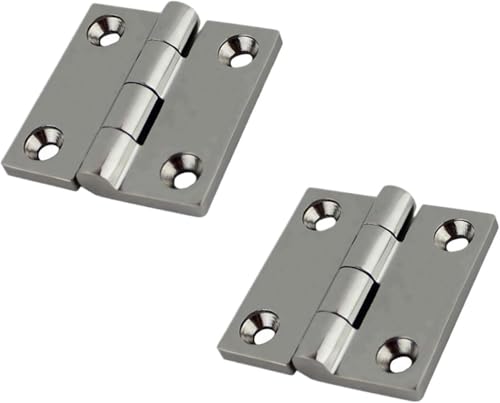 GKIRQVPE ，Ipager, nägel mit metallplatten， 2 Pcs 316 Edelstahl 4 Loch Butt Scharnier Boot Hardware 38mm/50mm Polnischen Finish(50mm) von GKIRQVPE