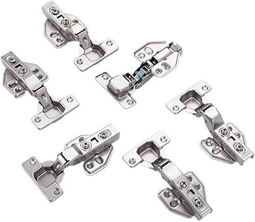 GKIRQVPE ，Ipager, nägel mit metallplatten， Hydraulisches kaltgewalztes Stahlschrank-Garderobentürscharnier, Mehrfarbig(Self-unloading-Silver B Large Bend) von GKIRQVPE