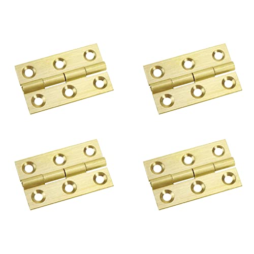 GKIRQVPE ，Ipager, nägel mit metallplatten， Messing-Schrankscharnier mit Befestigungsschrauben, mehrere Größen, 4er-Pack(1.5 Inch) von GKIRQVPE