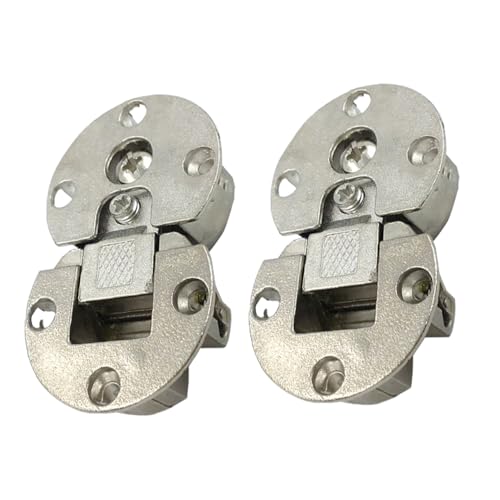 GKIRQVPE ，Ipager, nägel mit metallplatten， Verstecktes halbrundes Klappenscharnier for die Rückseite des Schranks, 90 Grad, Zinklegierung, mehrere Größen, 2 Stück(L) von GKIRQVPE