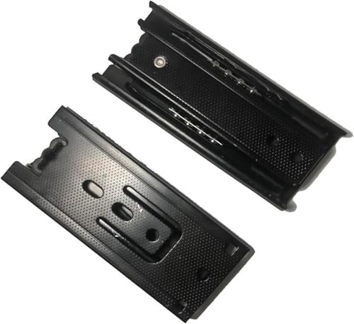 GKIRQVPE Aluminium Silber Schublade Schienen Kugelgelagerte Vollauszug-Schubladenschienen, seitliche Montage, 45 mm, mehrere Größen, Schwarz, 2er-Pack, 45 kg(100mm(4inch)) von GKIRQVPE
