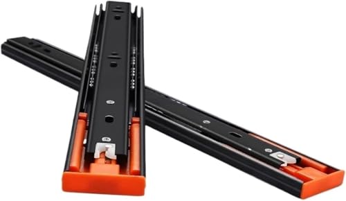 GKIRQVPE Aluminium Silber Schublade Schienen Schubladenführungen 6-20 Zoll Soft Close Kaltgewalzter Stahl Dreiteilig Packung mit 2(Cold12 Inch-Ordinary) von GKIRQVPE