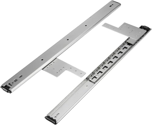 GKIRQVPE Aluminium Silber Schublade Schienen Schubladenschienen aus Metall, Schienen for Schränke, 35–55 cm, Kugellager(Length 35cm) von GKIRQVPE
