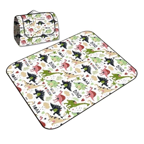 GKIRQVPE Picknickkissen ausklappbar, Outdoor Picknickdecke 200x200cm Mehrfarbig Mit Griff(Color-25) von GKIRQVPE