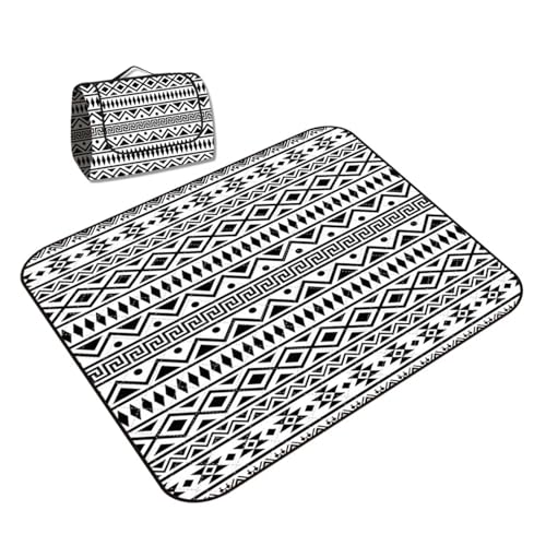 GKIRQVPE Picknickkissen ausklappbar, Outdoor Picknickdecke 200x200cm Mehrfarbig Mit Griff(Color-27) von GKIRQVPE