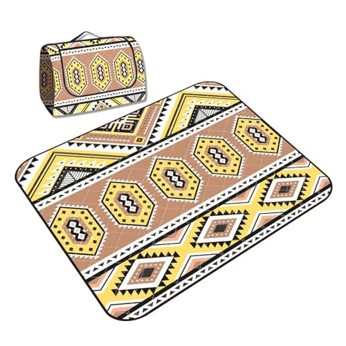 GKIRQVPE Picknickkissen ausklappbar, Outdoor Picknickdecke 200x200cm Mehrfarbig Mit Griff(Color-28) von GKIRQVPE