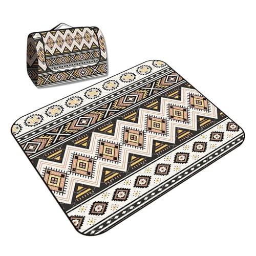 GKIRQVPE Picknickkissen ausklappbar, Outdoor Picknickdecke 200x200cm Mehrfarbig Mit Griff(Color-55) von GKIRQVPE