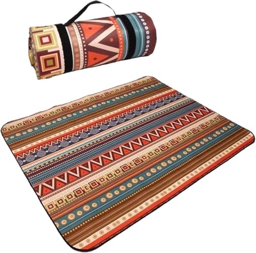 GKIRQVPE Picknickkissen ausklappbar, Picknickmatte Outdoor Decke Mehrfarbig 200x150/200cm Quadrat(Color01,200 x 200 cm (Square)) von GKIRQVPE