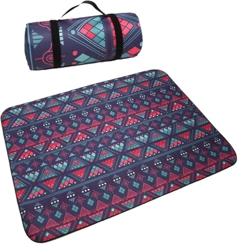 GKIRQVPE Picknickkissen ausklappbar, Picknickmatte Outdoor Decke Mehrfarbig 200x150/200cm Quadrat(Purple,200 x 200 cm (Square)) von GKIRQVPE