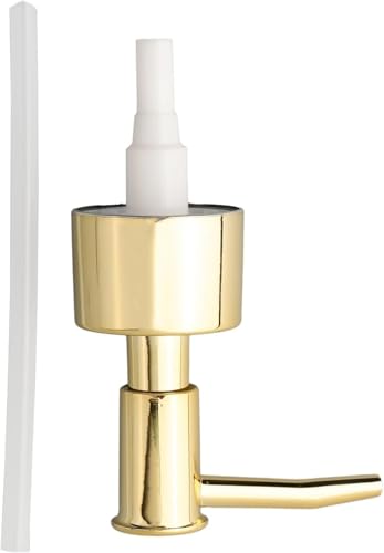 GKIRQVPE Seifenspender, 28 Gewinde-Pumpenkopf aus Kunststoff for die Lotionabgabe in Hotels und SPAs, Mehrfarbig(Bright Gold) von GKIRQVPE