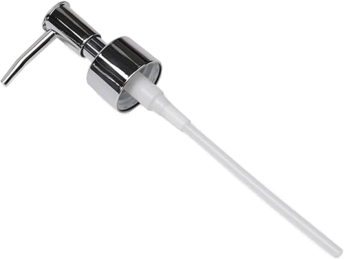 GKIRQVPE Seifenspender, 28 Gewinde-Pumpenkopf aus Kunststoff for die Lotionabgabe in Hotels und SPAs, Mehrfarbig(Bright Silver) von GKIRQVPE