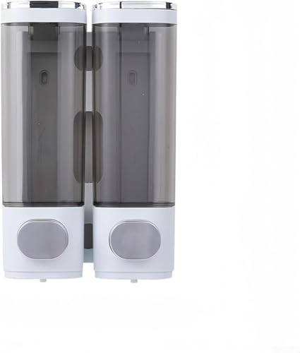 GKIRQVPE Seifenspender, An der Wand befestigter Seifenspender for Duschgel-Shampoo-Conditioner mit Mehreren Größen(Double Bottles) von GKIRQVPE