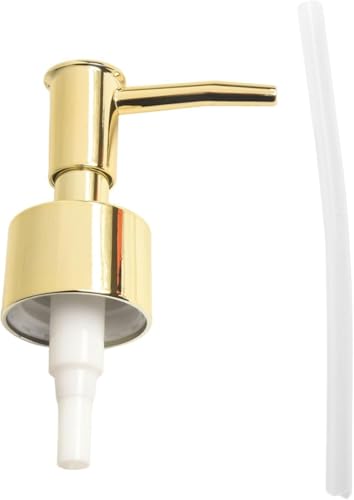 GKIRQVPE Seifenspender, Ersatz-Pumpenkopf for Seifenspender, Mehrfarbig, passend for die meisten Flaschen, Küche, Badezimmer(Brushed Gold) von GKIRQVPE