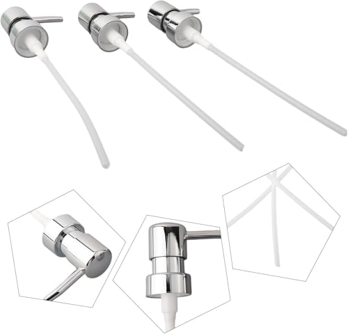 GKIRQVPE Seifenspender, Lotion-Pumpkopf mit Schlauch, Mehrfarbig, Standardgewinde 28/400, 3er-Pack GKIRQVPE Seifenspender, Lotion-Pumpkopf mit Schlauch, Mehrfarbig, Standardgewinde 28/400, 3er-Pack von GKIRQVPE
