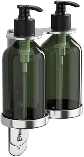 GKIRQVPE Seifenspender, Manueller Seifenspender zur Wandmontage for mehrere Flüssigkeiten, Mehrfarbig(2 Bottles) von GKIRQVPE