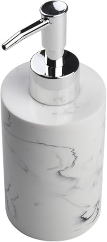 GKIRQVPE Seifenspender, Pumpspenderflasche 270ml 500ml Multicolor for Flüssigseife Shampoo Körperreiniger(Round White 270ml) von GKIRQVPE