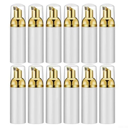 GKIRQVPE Seifenspender, Schaumpumpflasche for Seifenshampoo, 60 ml, Mehrfarbig, 12 Stück(Gold) von GKIRQVPE