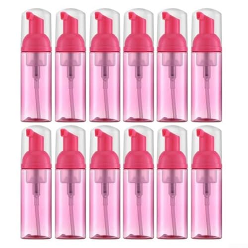 GKIRQVPE Seifenspender, Schaumpumpflasche for Seifenshampoo, 60 ml, Mehrfarbig, 12 Stück(Rose Red) von GKIRQVPE