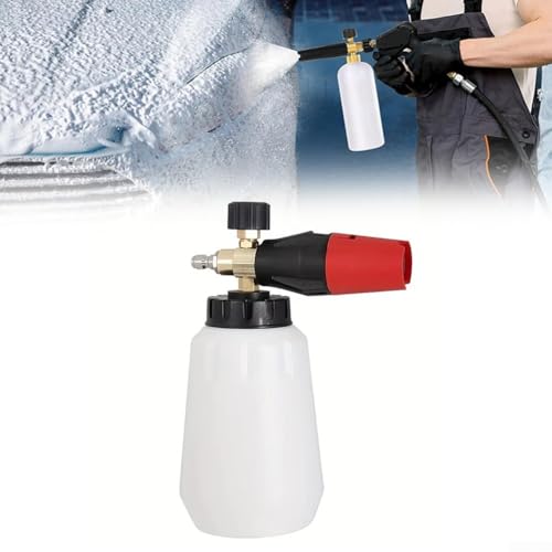 GKIRQVPE Seifenspender, Schneeschaumlanze 1L mit Verstellbarer Düse und 1/4 Schnellanschluss for Hochdruckreiniger GKIRQVPE Seifenspender, Schneeschaumlanze 1L mit Verstellbarer Düse und 1/4 Schnellanschluss for Hochdruckreiniger von GKIRQVPE