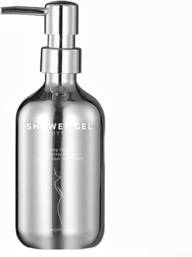 GKIRQVPE Seifenspender, Silberner 500-ml-Seifenspender for Reisen und Camping im Freien(Shower Gel Bottle) von GKIRQVPE