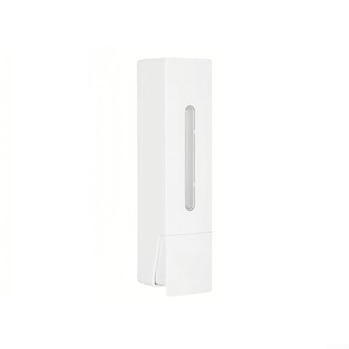 GKIRQVPE Seifenspender, Wandseifenspender Weiß/Schwarz 1-3 Kammer for Seife Shampoo Duschgel(White Single) von GKIRQVPE