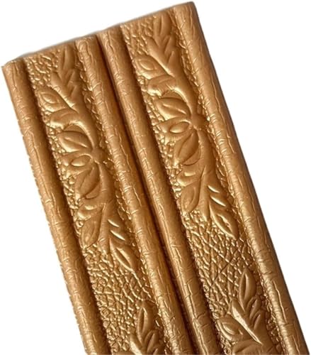 GKIRQVPE Selbstaufkleber 3D Wallpaper Rahmen， 2 Pcs Self-Adhesive 3D Wallpaper Border for Bathroom Ceiling and Wall Multicolor(Coffee) von GKIRQVPE