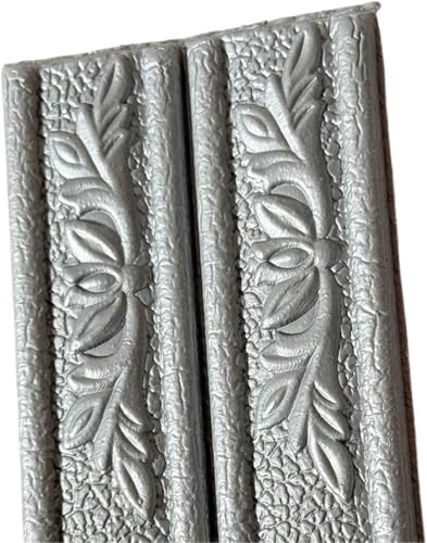 GKIRQVPE Selbstaufkleber 3D Wallpaper Rahmen， 2 Pcs Self-Adhesive 3D Wallpaper Border for Bathroom Ceiling and Wall Multicolor(Gris) von GKIRQVPE