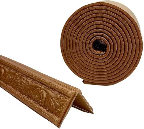 GKIRQVPE Selbstaufkleber 3D Wallpaper Rahmen， 2 pcs Carving Flowers Peel And Stick Wallpaper For Ceiling Edging Trim Bathroom Multicolor(Coffee) von GKIRQVPE