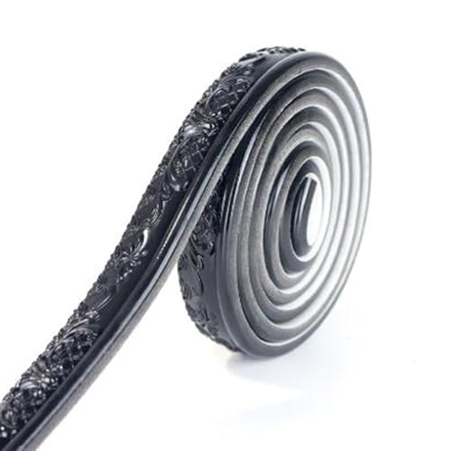 GKIRQVPE Selbstaufkleber 3D Wallpaper Rahmen， 3D Embossed PVC Self-Adhesive Wallpaper Border For TV Background Door Frames Multicolor(Nero) von GKIRQVPE