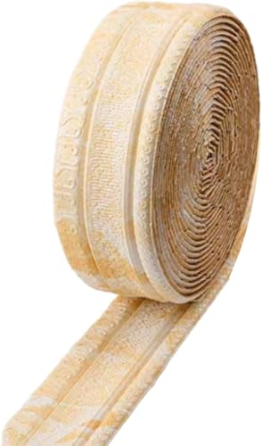 GKIRQVPE Selbstaufkleber 3D Wallpaper Rahmen， 3D Embossed Self Adhesive Foam Wall Trim Protective Multicolor 8cm x 9.2m(Beige) von GKIRQVPE