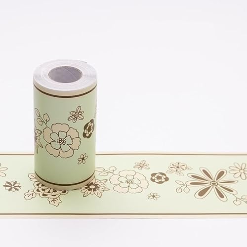 GKIRQVPE Selbstaufkleber 3D Wallpaper Rahmen， Self Adhesive Baseboard Waistline Border Wallpaper 10M Multicolor(1004) von GKIRQVPE