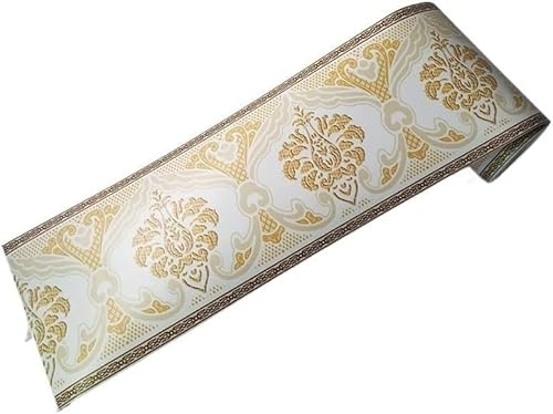 GKIRQVPE Selbstaufkleber 3D Wallpaper Rahmen， Self-Adhesive DIY Removable Floral Wallpaper Border Multicolor 10x500cm(Wb65-11) von GKIRQVPE