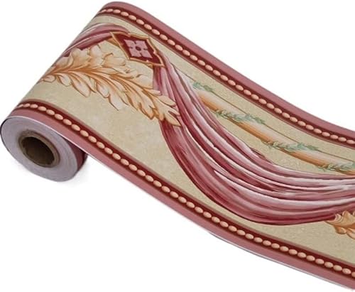 GKIRQVPE Selbstaufkleber 3D Wallpaper Rahmen， Self-Adhesive Waist Line Wallpaper PVC Waterproof 10cm x 10m Multicolor(04) von GKIRQVPE