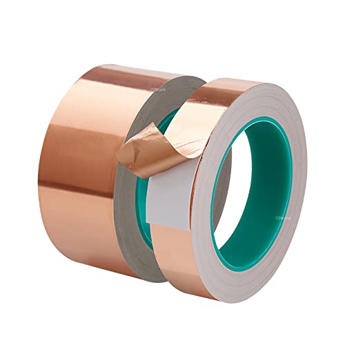 GKIRQVPE electrical tape， 2 Stück 20 m doppelseitiges Kupferfolien-Klebeband, Abschirmung, Reparatur, thermisch for Isolieren (Color : 8mm, Size : 20M) von GKIRQVPE